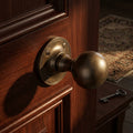 Solid Brass Mortice Door Handle Set
